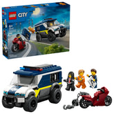 Lego City Police Prisoner Transport Van Building Kit with Motorcycle