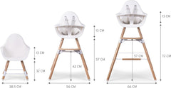 Childhome Evolu 2 Chair 2 in 1 + Bumper Natural White