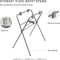 Stokke Flexi Bath Mickey + Foldable Stand Bundle White Grey