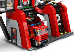 Lego Fire Station with Fire Truck