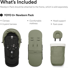 Stokke YOYO 0+ Newborn Pack - Color Olive, Requires YOYO Stroller Frame (Sold Separately)