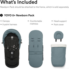Stokke YOYO 0+ Newborn Pack - Color Aqua, Requires YOYO Stroller Frame (Sold Separately)