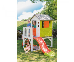 Smoby Elevated Playhouse with Slide and Veranda
