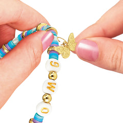Shimmer ‘n Sparkle Sparkling A-Z Fashion Bracelet Making Kit with Alphabet Beads for Kids