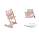 Stokke Tripp Trapp High Chair Serene Pink with Baby Set and Tray Bundle