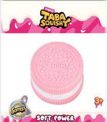 Taba Squishy Pink & White Oreo - Soft Sensory Fidget Toy for Kids