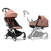 Stokke YOYO³ Stroller White Frame Newborn & 6+ Bundle - Ginger