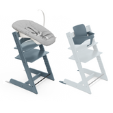 Stokke Tripp Trapp Chair + Baby & Newborn Set Bundle Fjord Blue