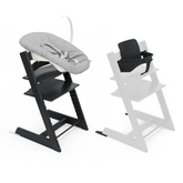 Stokke Tripp Trapp Chair + Baby & Newborn Set Bundle Black
