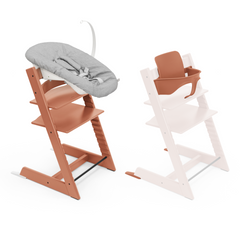 Stokke Tripp Trapp Chair + Baby & Newborn Set Bundle Terracotta