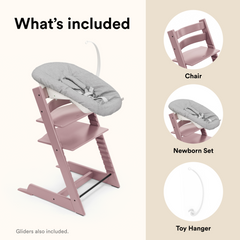 Stokke Tripp Trapp Chair + Newborn Set Heather Mauve