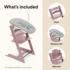 Stokke Tripp Trapp Chair + Baby & Newborn Set Heather Mauve