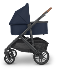 UPPAbaby Vista V2 Stroller Noa Navy Carbon Frame Saddle Leather