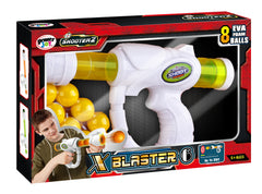Power Joy Shooterz X-Blaster 6 Foam Ball Blaster with 8 EVA Foam Balls for Kids