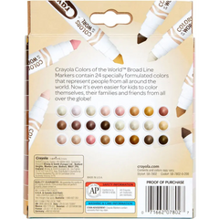 Crayola Color of the World Markers Pack of 24