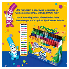 Crayols 64 Ct Washable Pipsqueaks Skin