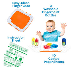 Crayola Easy Clean Fingerpaint & Washable Creative Art Supplies Set for Kids