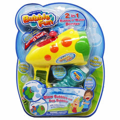 Power Joy Bubble Fun 2-in-1 Water Squirter and Bubble Blaster for Kids