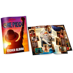 Official One Piece Live Action Sticker Album with 10 Starter Stickers Collectible