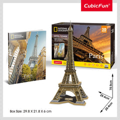 National Geo 3D Puzzle Eiffel Towers 80-Piece