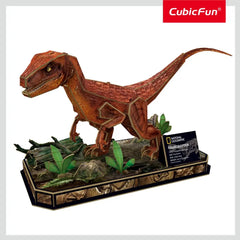CubicFun National Geographic 3D Puzzle Velociraptor Dinosaur 63 Pieces