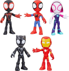 Spidey and His Amazing Friends Hero Collection 5-Pack Action Figures 10cm Marvel Superhero Toy Set for Kids