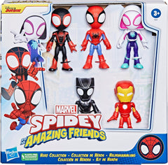 Spidey and His Amazing Friends Hero Collection 5-Pack Action Figures 10cm Marvel Superhero Toy Set for Kids