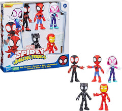 Spidey and His Amazing Friends Hero Collection 5-Pack Action Figures 10cm Marvel Superhero Toy Set for Kids