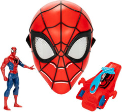 Marvel Spiderman Web Action Set 3-in-1 Spiderman Mask, Web Slinger & 6-Inch Figure