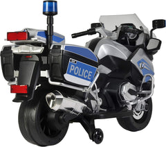 Factual BMW Kids Police Motorcycle - Silver 12V Battery Operated
