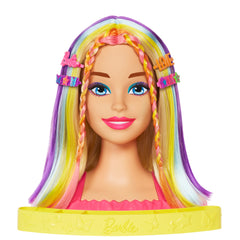 Barbie Deluxe Styling Head With Color Reveal Accessories And Blonde Neon Rainbow Hair