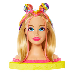 Barbie Deluxe Styling Head With Color Reveal Accessories And Blonde Neon Rainbow Hair