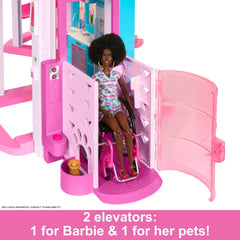 Barbie Dreamhouse Pool Party Doll House 3-Story Slide
