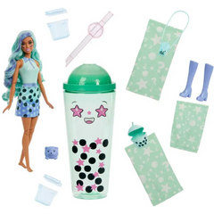 Barbie Pop Reveal Bubble Tea Series Doll & Accessories with Fashion Doll & Pet, 8 Surprises Include Color Change, Cup with Storage