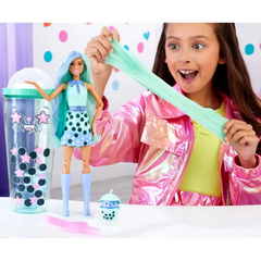 Barbie Pop Reveal Bubble Tea Series Doll & Accessories with Fashion Doll & Pet, 8 Surprises Include Color Change, Cup with Storage