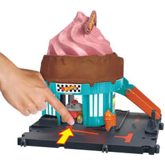 Hot Wheels City Downtown Ice Cream Shop Playset