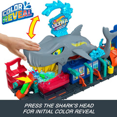 HotWheels City Ultra Shark Car Wash Playset for Kids