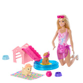 Barbie Puppy Pool Party Playset