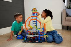 Hot Wheels Mega New City Garage Multi-Level Car Playset for Kids
