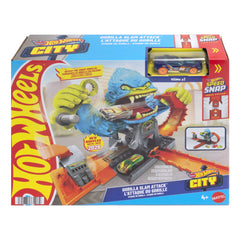 Hot Wheels City Gorilla Slam Attack Playset with 1:64 Scale Car
