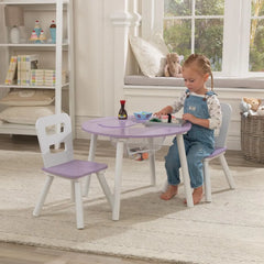Round Storage Table & 2 Chair Set- Lavender