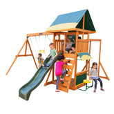 KidKraft Brightside Wooden Swing Set & Outdoor Playset