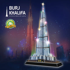 3D Puzzle Burj Khalifa 136 Pcs UAE Battery Operated