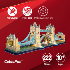 CubicFun 3D LED Puzzles Tower Bridge 222 Pcs