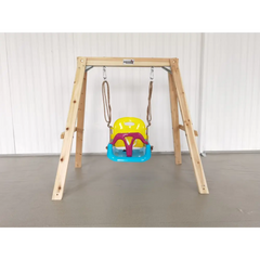 Dynamic Sports Growing Giraffe Wooden Swing Set