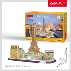CubicFun 3D Puzzles City Line Paris 114 Pieces