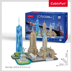 Cubic Fun 3d Puzzles City Line NewYork