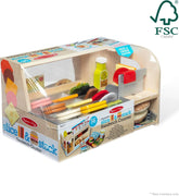 Melissa And Doug Wooden Slice & Stack Sandwich Counter