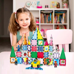 Picasso Magnetic Tiles with 4 Characters 100-Pieces