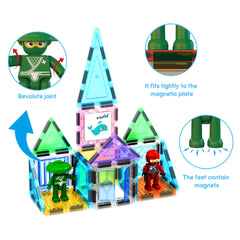 Picasso Magnetic Tiles with 4 Characters 100-Pieces